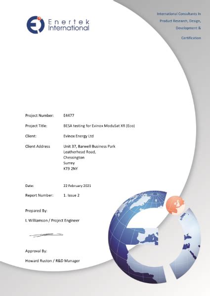 Besa Testing For Evinox Modusat Xr Eco Evinox Energy Nbs Source