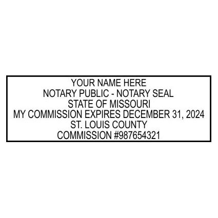 I need to a copy of my notary certificate or i need to report my stamp lost or stolen. Notary Stamps: Mobile Missouri Notary Stamp