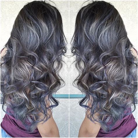 Just keep in mind it washes off in 1 shampoo. "Smoke Bomb" Granny Hair Charcoal Hair Color Gray Hair ...