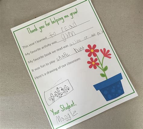 A Thank You Letter For Teachers Free Printable The Chirping Moms