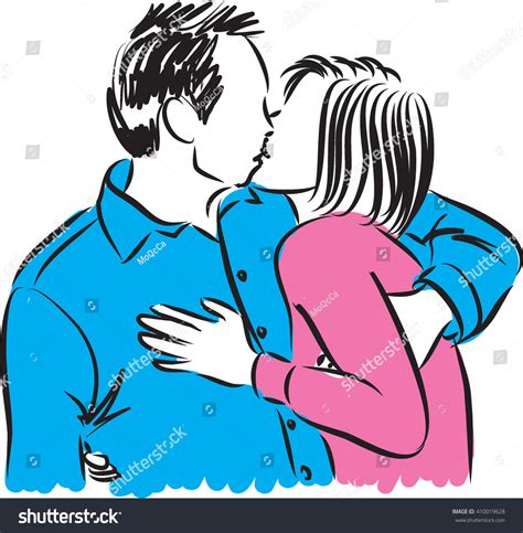 Couple Kissing Illustration Shutterstock