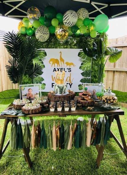 To create an immediate natural vibe, consider decorating with lush jungle leaves in an array of vibrant shades of green. Baby Shower Ideas Safari Decoration Pet Party 26+ Ideas ...