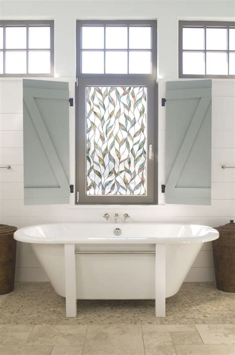 New 24x36 Drift Stained Glass Privacy Static Cling Window Film White