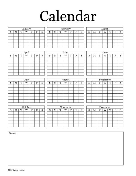 Yearly Blank Calendar With Holidays Free Printable Templates Blank