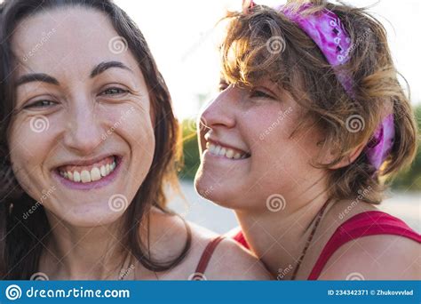 lesbian couple on the beach stock image image of lgbt caucasian
