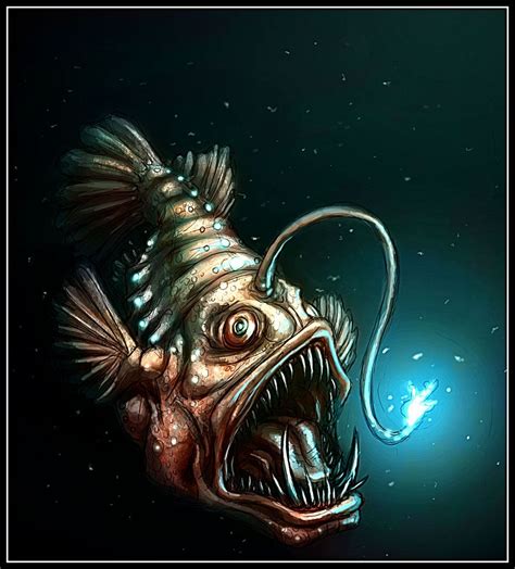 Pin By Courtney Brown On Fish And Insects Angler Fish Art Angler