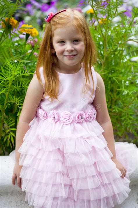 Close Up Portrait Of Little Red Headed Girl Stock Image Image Of