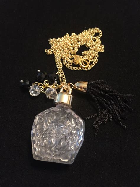 Perfume Bottle Pendant Necklace Etsy
