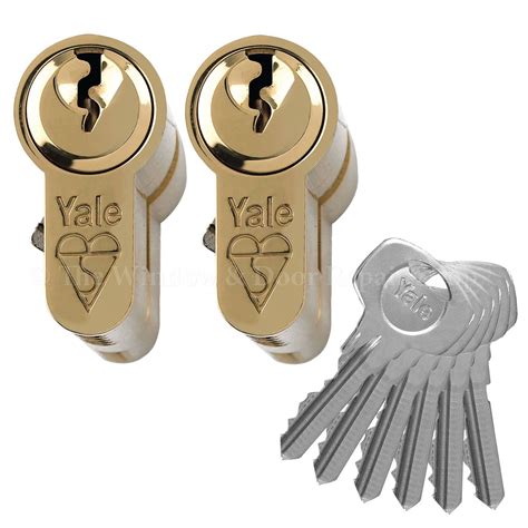 Yale Keyed Alike Anti Bump Euro Cylinder Upvc Door Lock Pair Of Barrels
