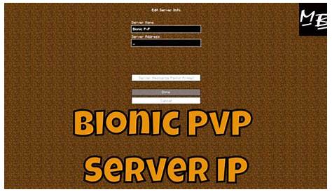 Minecraft Bionic PvP Server IP Address - Mini Beans