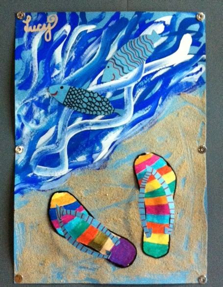 Art And The Oceanflip Flops With Anchorelementary Artart Teacher V