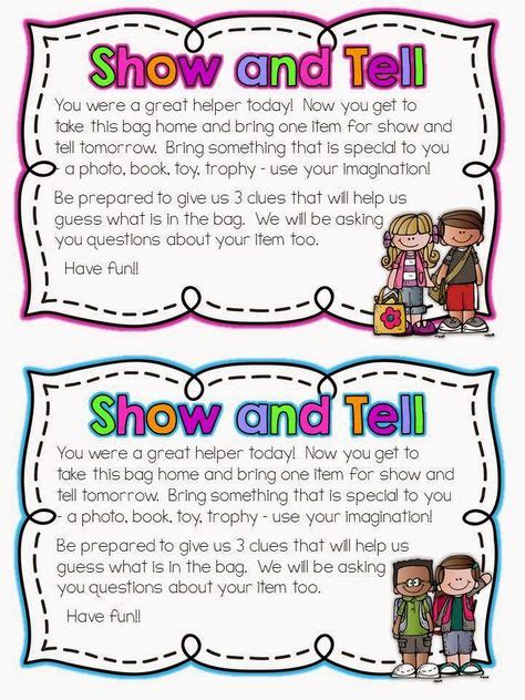7 Show And Tell Ideas Show And Tell Teaching Oral Language Activities