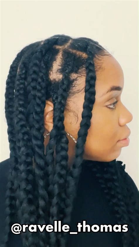 How To Do Diy Easy Jumbo Knotless Box Braids On Yourself Tutorial For