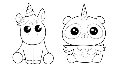 6 photos of cute panda coloring pages kung fu panda. Unicorn and Panda Unicorn coloring and drawing for Kids ...
