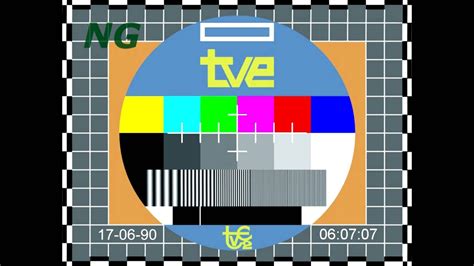 Imagen Del Televisor Con La Carta De Ajuste De Tve De Los Años S My