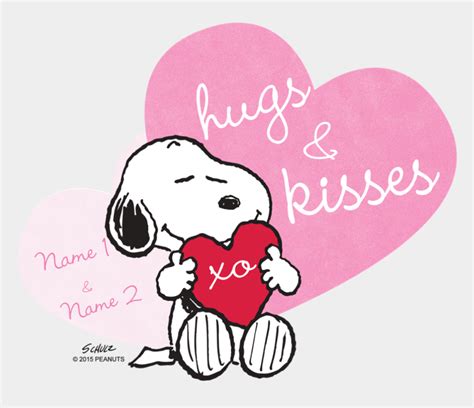 Peanut Clipart Positive Quote Snoopy Hugs And Kisses