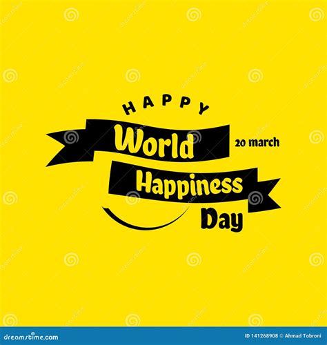 World Happiness Day Vector Template Design Illustration Stock Vector