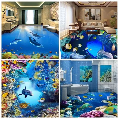 Stdz016 Real Dolphin Seaworld 3d Inkjet Porcelain Wall Floor Tiles For