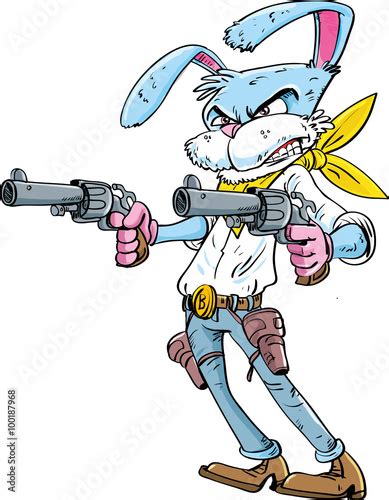 Cowboy Bunny Cartoon Character Fichier Vectoriel Libre De Droits Sur