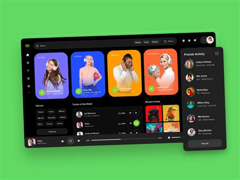 Spotify Redesign In 2021 Web Design Spotify App Friend Activities