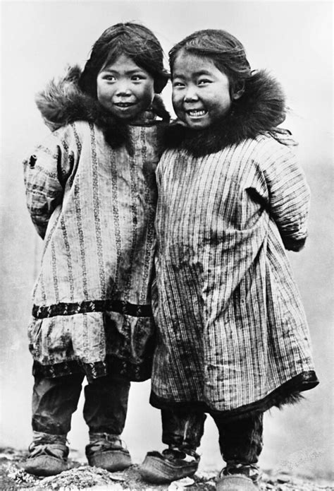 Men, women and children, erkekler, kadınlar ve çocuklar, zeitgeist. Two Laughing Inuit Children | Image No: ND-1-71 Title: Two ...
