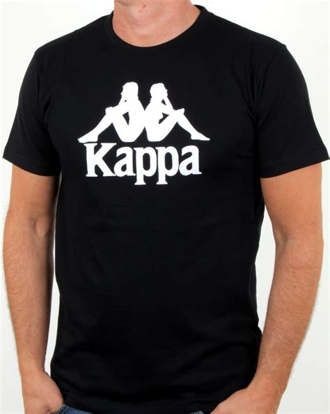 Kappa Estessi Large Logo T Shirt Black 80s Casual Classics