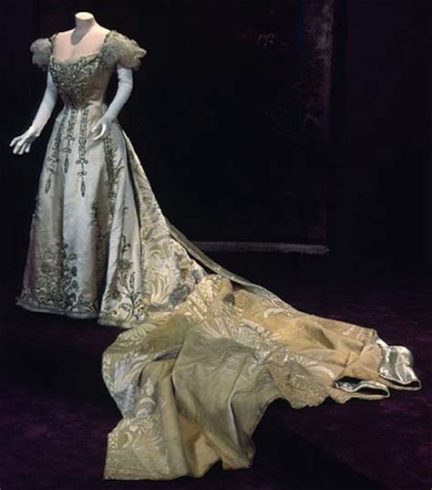 1892 Court Presentation Gown With Detachable Train Silk Satin Silk