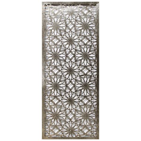 Floral Laser Cut Metal Wall Art Panel 20 X 48 At Home