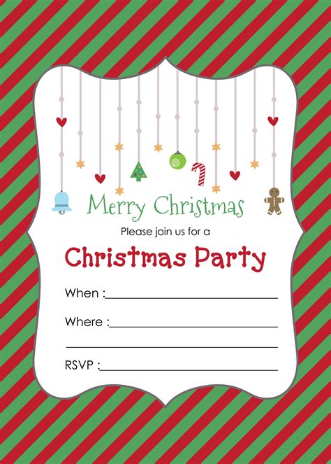 Free Printable Christmas Invitations Templates Free Christmas Party My Xxx Hot Girl