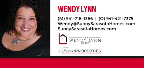 Wendy Lynn Manatee And Sarasota County Realtor Fine Properties