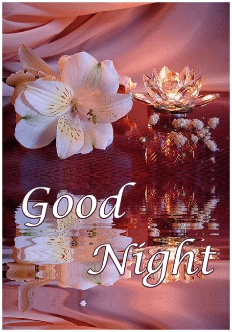 10 Animated Good Night Greetings And Wishes Good Night Flowers Good