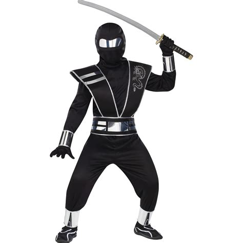 Boys Silver Mirror Ninja Halloween Costume