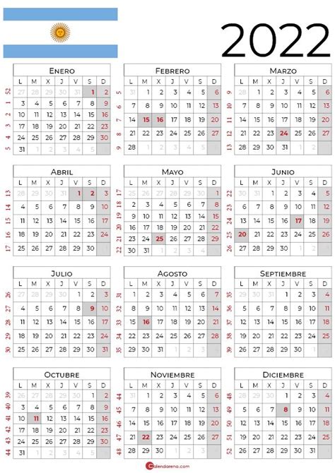 Calendario De Dias Festivos 2022 Calendario Gratis