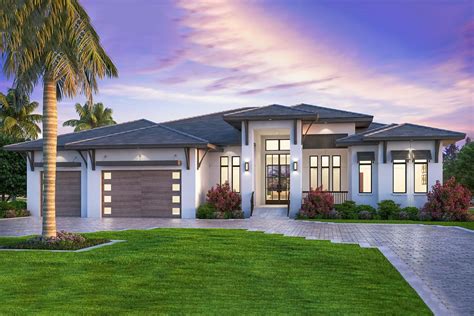 Plan 86084bw Deluxe Contemporary Beach Home With Large Lanai For