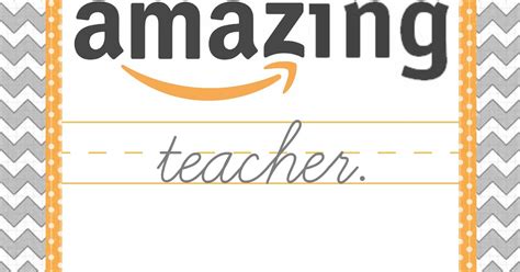 Teacher Amazon Card From Class Free Printable
