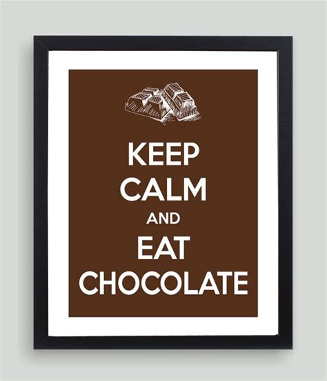8x10 Keep Calm And Eat Chocolate Art Print By Nataliedesignstudio
