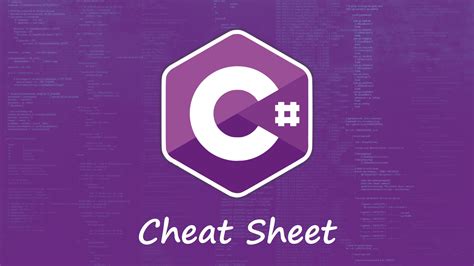 Github Dmosyanc Sharp Cheatsheet A Cheat Sheet To The C Language