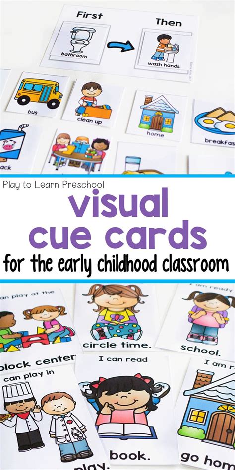 Visual Cue Cards For The Early Childhood Classroom Early Childhood