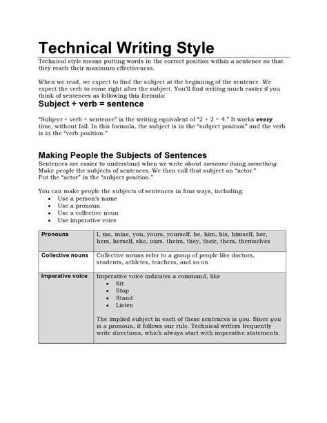Different Examples Of Technical Writing