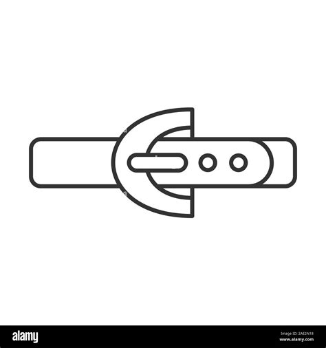 Leather Belt Linear Icon Thin Line Illustration Contour Symbol