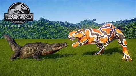 Tyrannosaurus Rex Vs Deinosuchus Crocodile Jurassic Dinosaur Battle