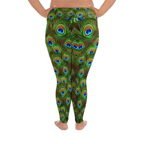 Peacock Feathered Plus Size Leggings