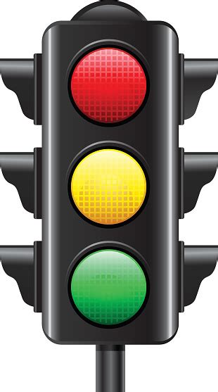 Illustration Of A Traffic Light On White Background Stock Illustration