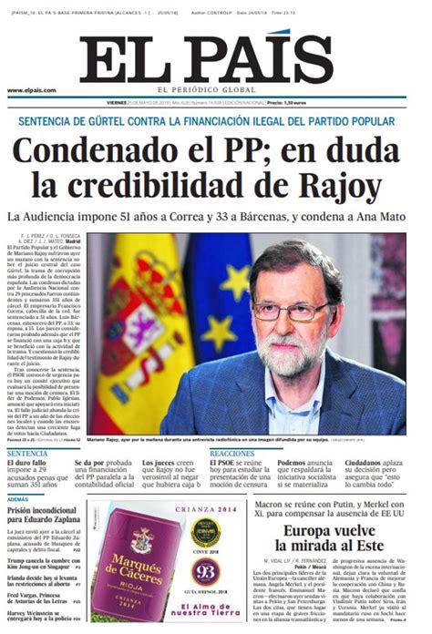 Las Portadas De Los Periódicos De Hoy Viernes 25 De Mayo De 2018