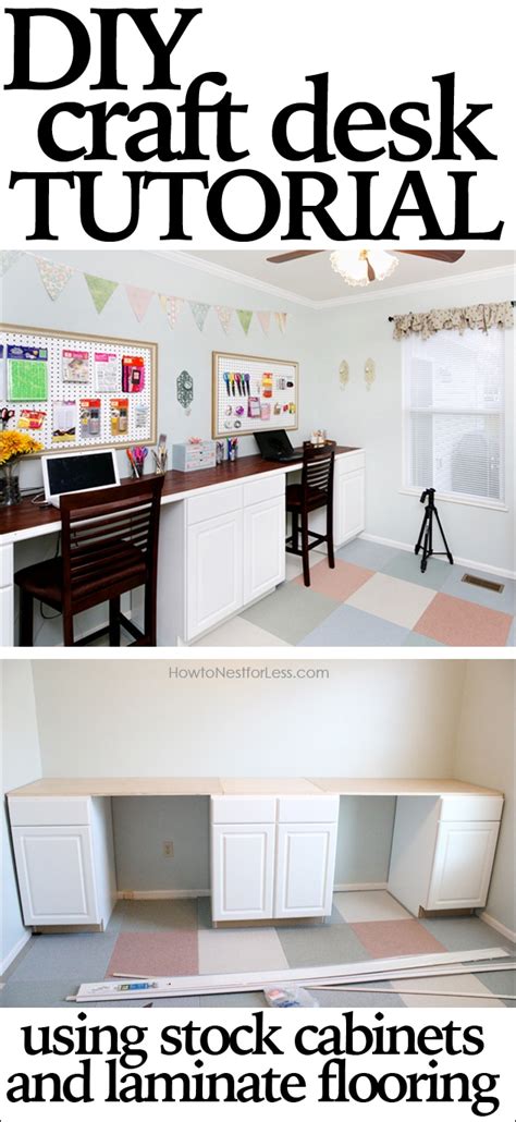 A desk craft room organizational purposes. Craft Room Desk Tutorial - How to Nest for Less™