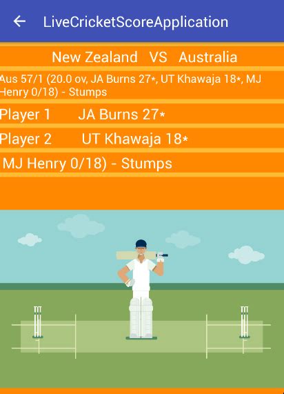 Live Cricket Score Example