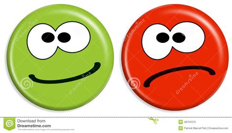 Smilies Positive And Negative Stock Vector Illustration Of Confirm