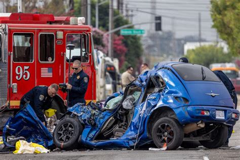 Two Killed Four Injured When Speeding Car Slams Into Firetruck Near