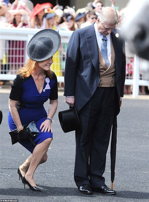 dropping down sarah ferguson the former duchess of york sweeps the queen a low curtsey while