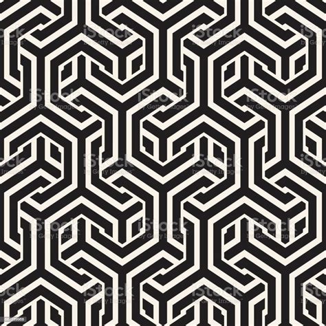 Vector Seamless Interlacing Lines Pattern Repeating Geometric